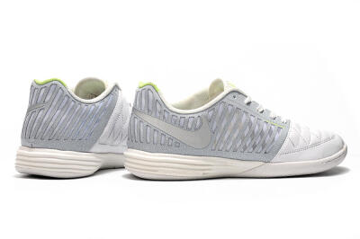 Nike Lunar Gato 2 IC Football Shoes - White/Grey/Silver
