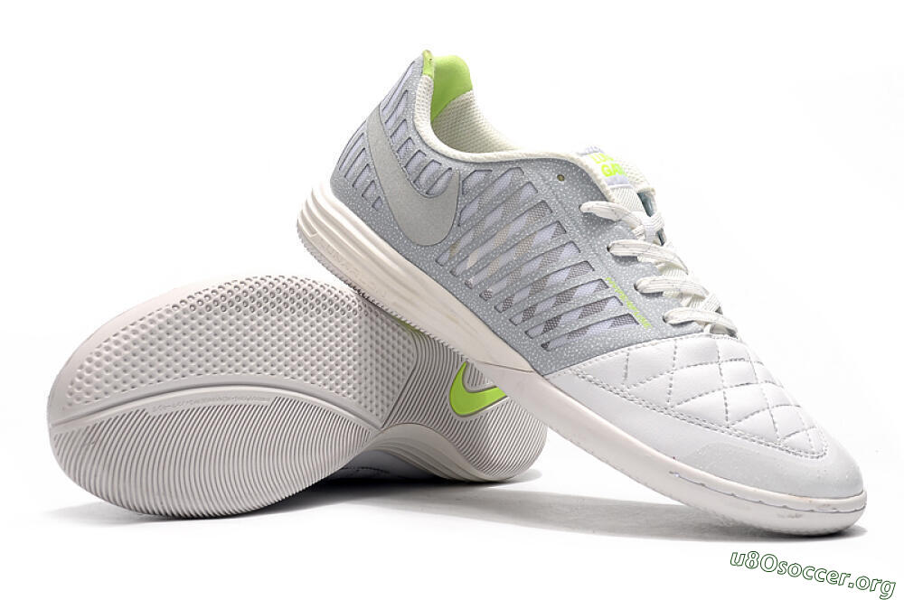 Nike Lunar Gato 2 IC Football Shoes - White/Grey/Silver 4