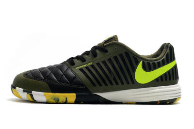 Nike Lunar Gato 2 IC Football Shoes - Black/Green/Yellow