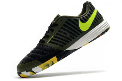 Nike Lunar Gato 2 IC Football Shoes - Black/Green/Yellow