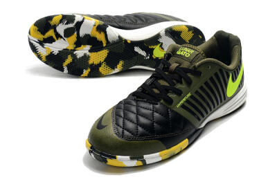 Nike Lunar Gato 2 IC Football Shoes - Black/Green/Yellow