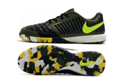 Nike Lunar Gato 2 IC Football Shoes - Black/Green/Yellow