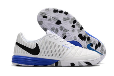 Nike Lunar Gato 2 IC Football Shoes - White/Black/Blue