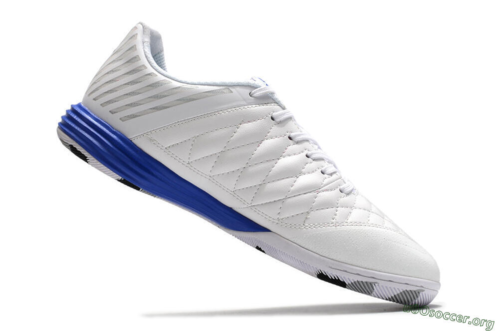 Nike Lunar Gato 2 IC Football Shoes - White/Black/Blue 4