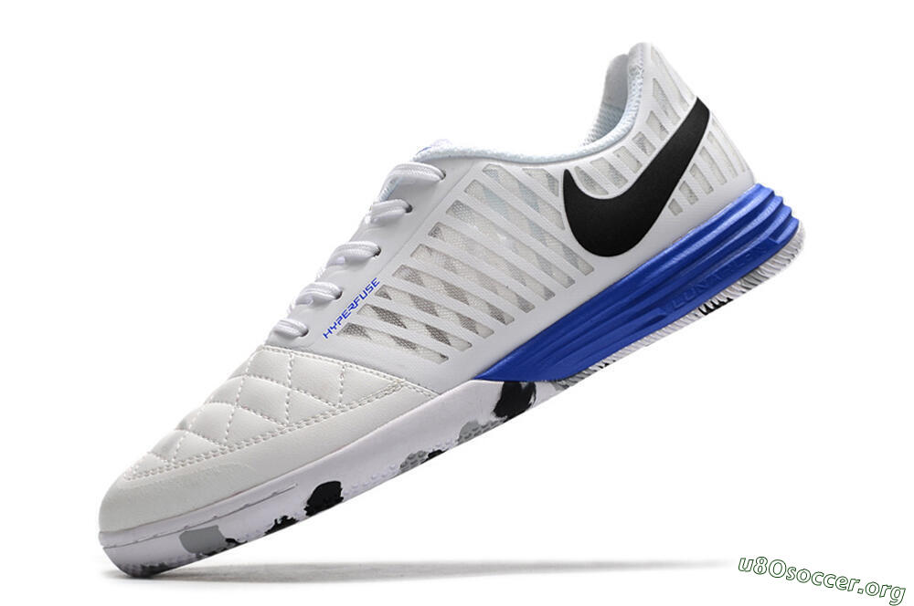 Nike Lunar Gato 2 IC Football Shoes - White/Black/Blue 5