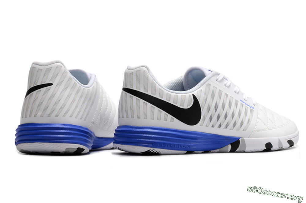 Nike Lunar Gato 2 IC Football Shoes - White/Black/Blue 6