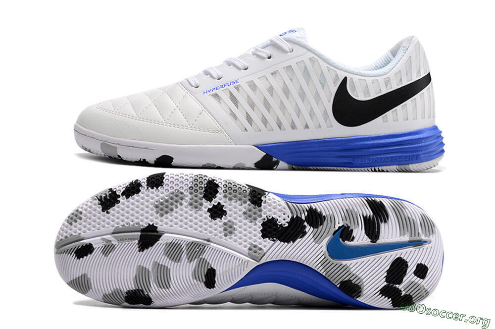 Nike Lunar Gato 2 IC Football Shoes - White/Black/Blue 1