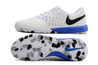 Nike Lunar Gato 2 IC Football Shoes - White/Black/Blue