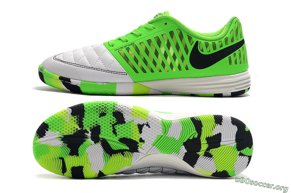 Nike Lunar Gato 2 IC Football Shoes - White/Green/Black 1