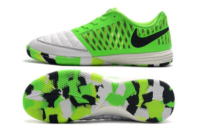 Nike Lunar Gato 2 IC Football Shoes - White/Green/Black