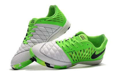 Nike Lunar Gato 2 IC Football Shoes - White/Green/Black