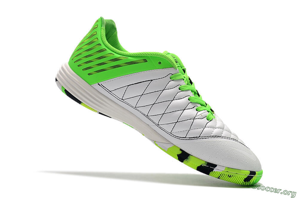 Nike Lunar Gato 2 IC Football Shoes - White/Green/Black 7