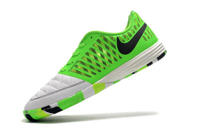 Nike Lunar Gato 2 IC Football Shoes - White/Green/Black