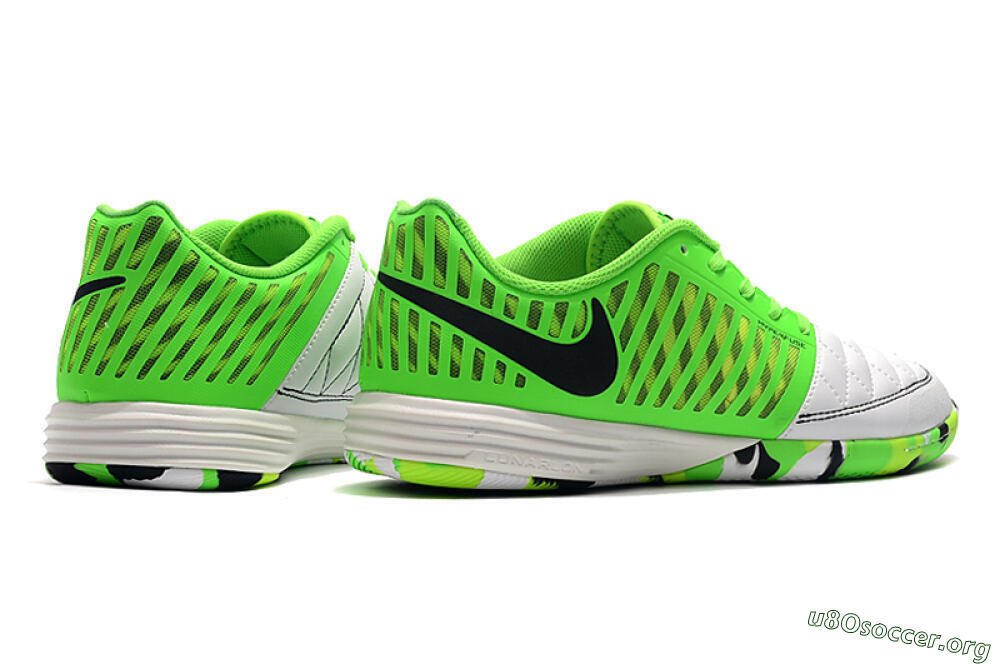Nike Lunar Gato 2 IC Football Shoes - White/Green/Black 9