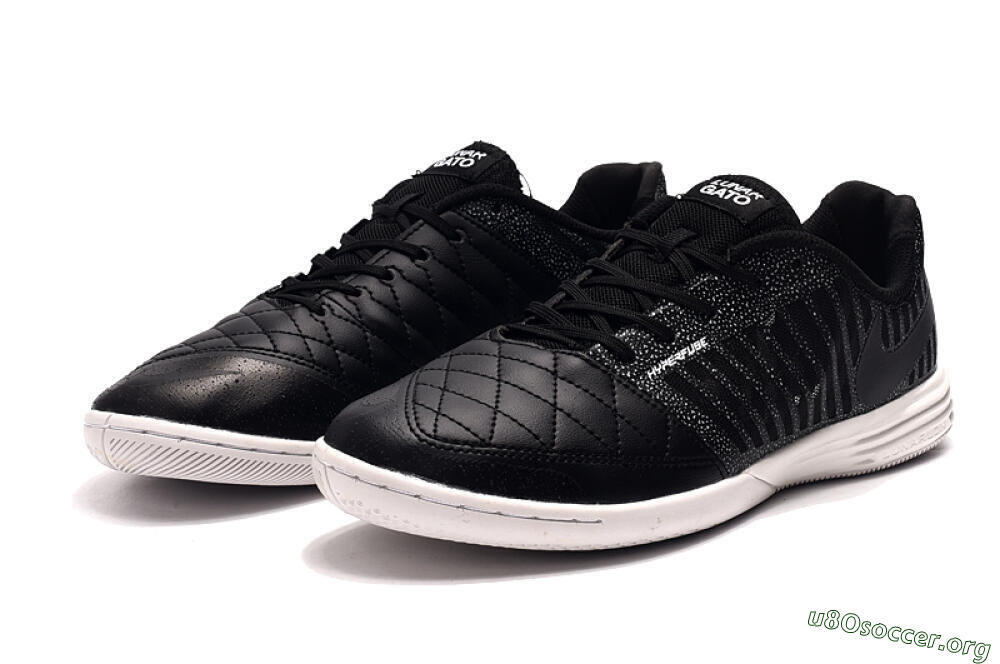 Nike Lunar Gato 2 IC Football Shoes - Black/Silver/White 5