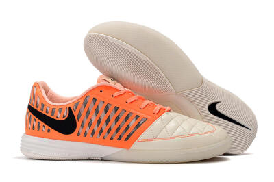 Nike Lunar Gato 2 IC Football Shoes - White/Orange/Black