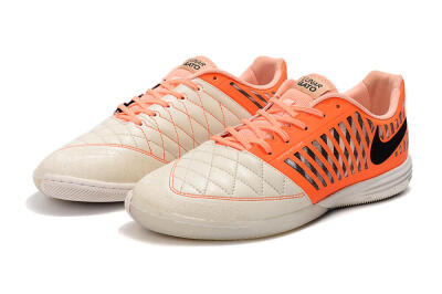 Nike Lunar Gato 2 IC Football Shoes - White/Orange/Black
