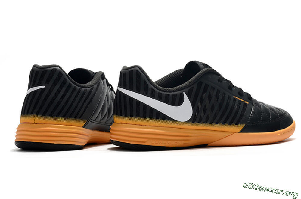 Nike Lunar Gato 2 IC Football Shoes - Black/White/Brown 6