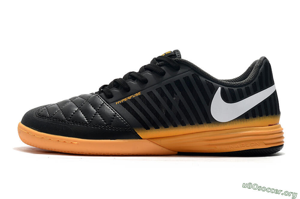 Nike Lunar Gato 2 IC Football Shoes - Black/White/Brown 3