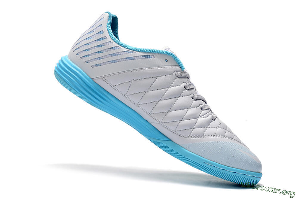 Nike Lunar Gato 2 IC Football Shoes - White/Silver/Jade 6