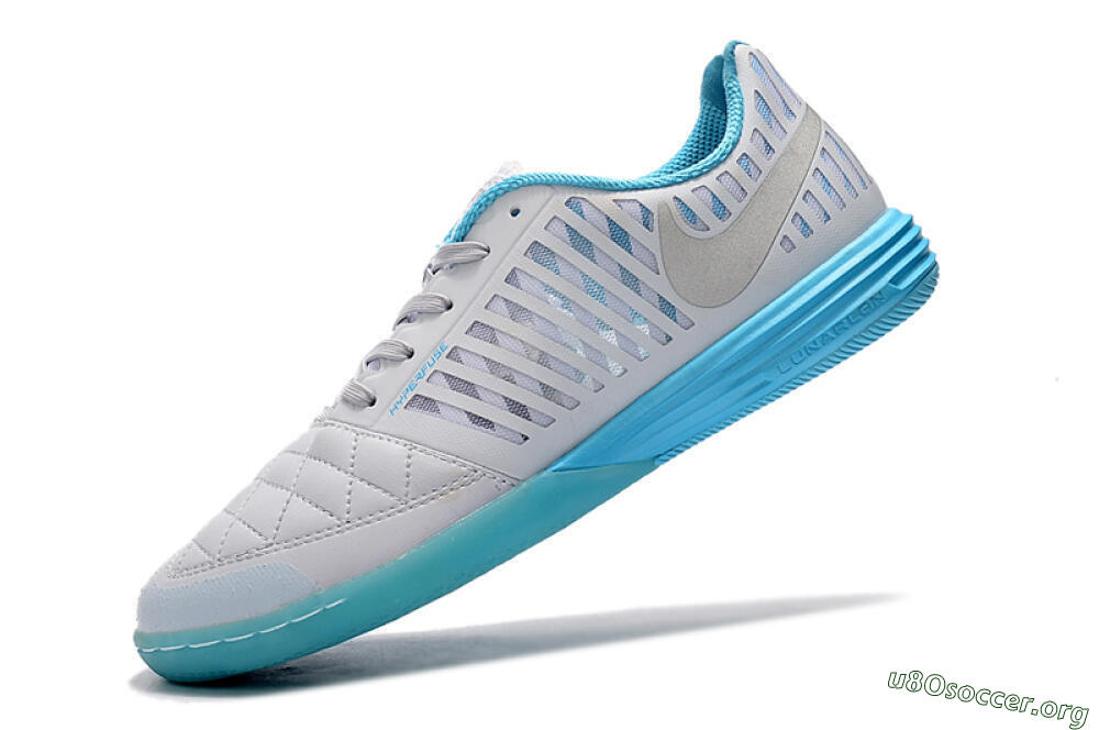 Nike Lunar Gato 2 IC Football Shoes - White/Silver/Jade 7