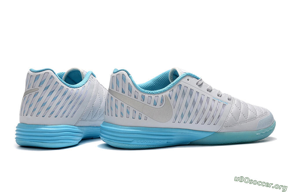 Nike Lunar Gato 2 IC Football Shoes - White/Silver/Jade 8
