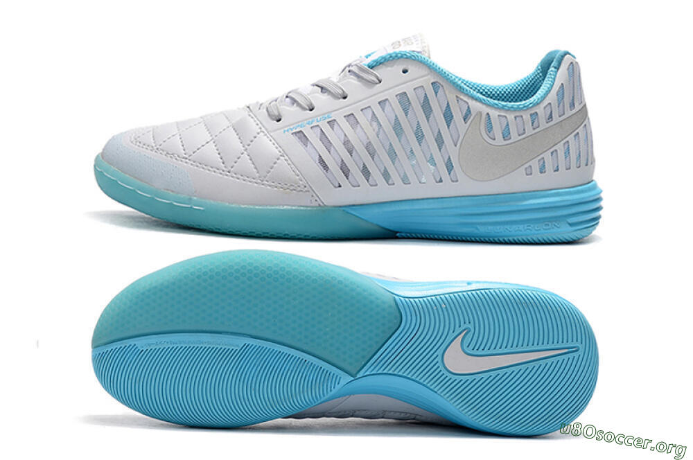 Nike Lunar Gato 2 IC Football Shoes - White/Silver/Jade 1
