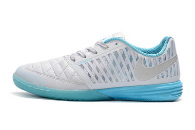 Nike Lunar Gato 2 IC Football Shoes - White/Silver/Jade