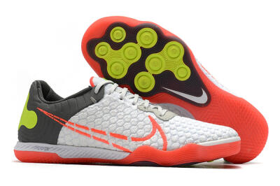 Nike React Gato IC Football Shoes - White/Red/Yellow/Grey
