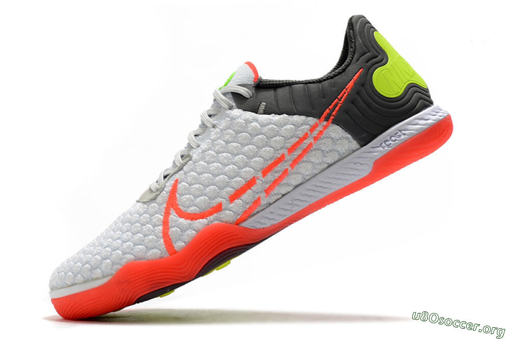 Nike React Gato IC Football Shoes - White/Red/Yellow/Grey 5