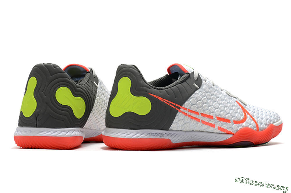 Nike React Gato IC Football Shoes - White/Red/Yellow/Grey 6