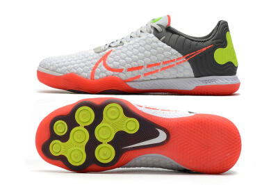 Nike React Gato IC Football Shoes - White/Red/Yellow/Grey