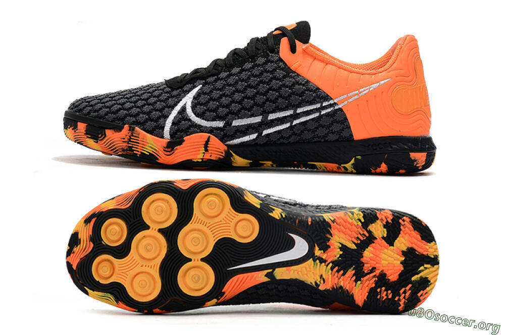 Nike React Gato IC Football Shoes - Black/Red/White 1