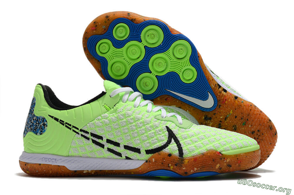 Nike React Gato IC Football Shoes - Green/White/Black 2