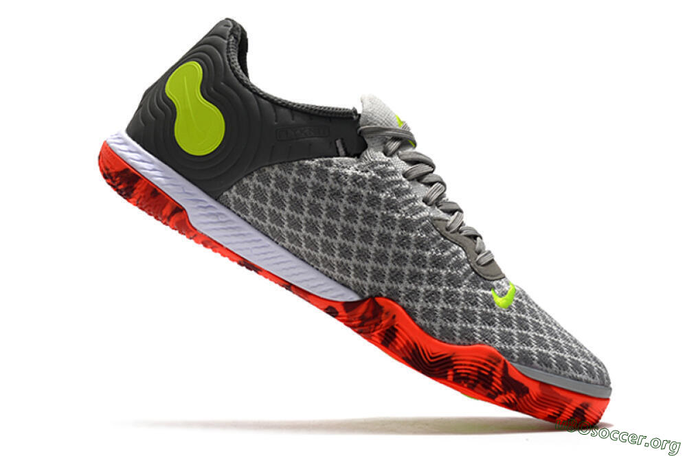 Nike React Gato IC Football Shoes - Grey/Red/Yellow 4