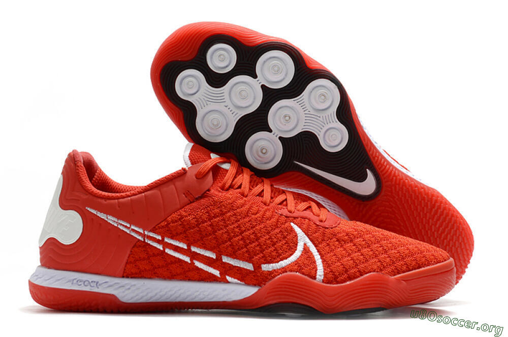 Nike React Gato IC Football Shoes - Red/Whtie/Black 2
