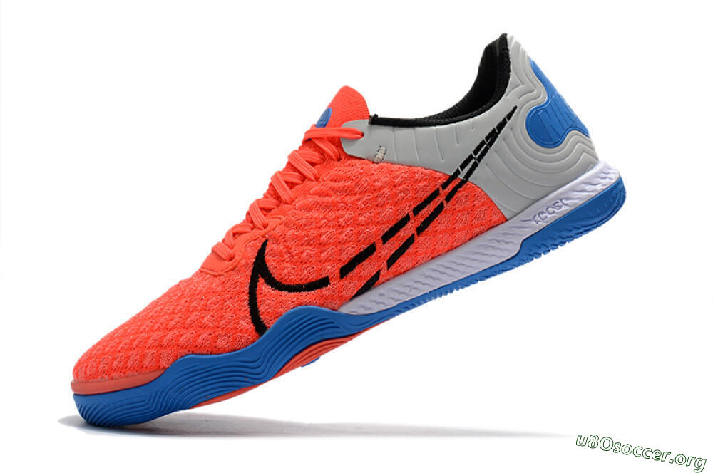 Nike React Gato IC Football Shoes - Red/Grey/Blue 5