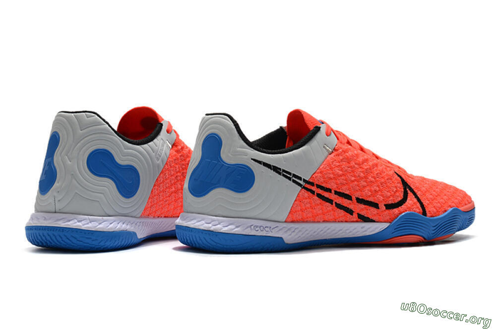 Nike React Gato IC Football Shoes - Red/Grey/Blue 6