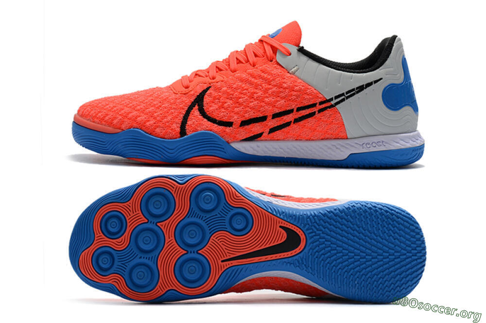 Nike React Gato IC Football Shoes - Red/Grey/Blue 1