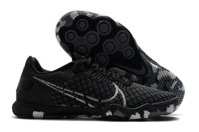Nike React Gato IC Football Shoes - Black/Silver/Grey