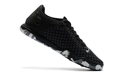 Nike React Gato IC Football Shoes - Black/Silver/Grey
