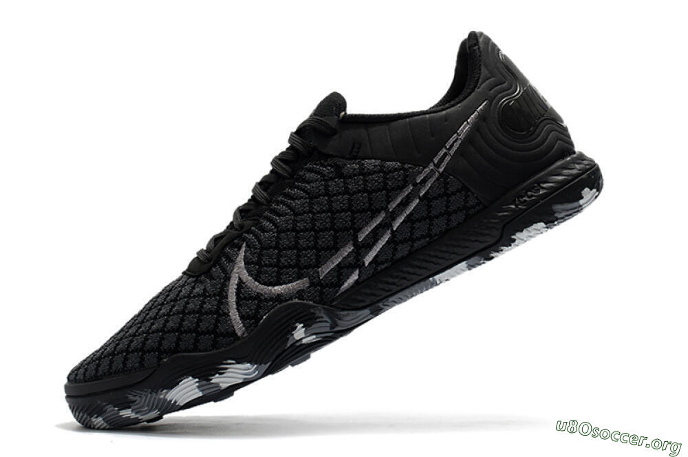Nike React Gato IC Football Shoes - Black/Silver/Grey 5