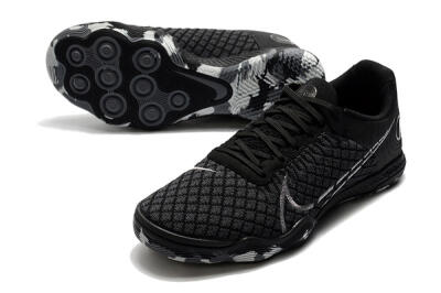 Nike React Gato IC Football Shoes - Black/Silver/Grey