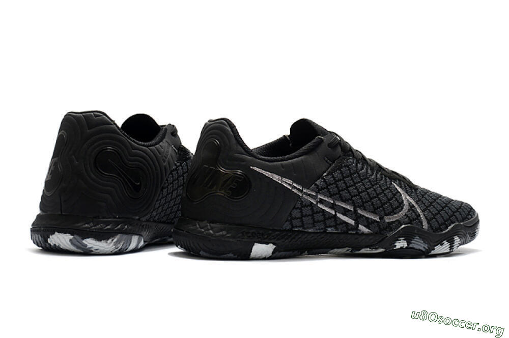 Nike React Gato IC Football Shoes - Black/Silver/Grey 6