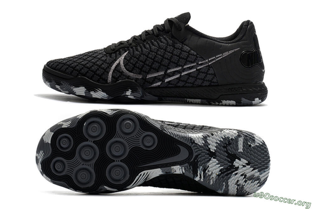 Nike React Gato IC Football Shoes - Black/Silver/Grey 1