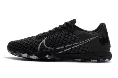 Nike React Gato IC Football Shoes - Black/Silver/Grey