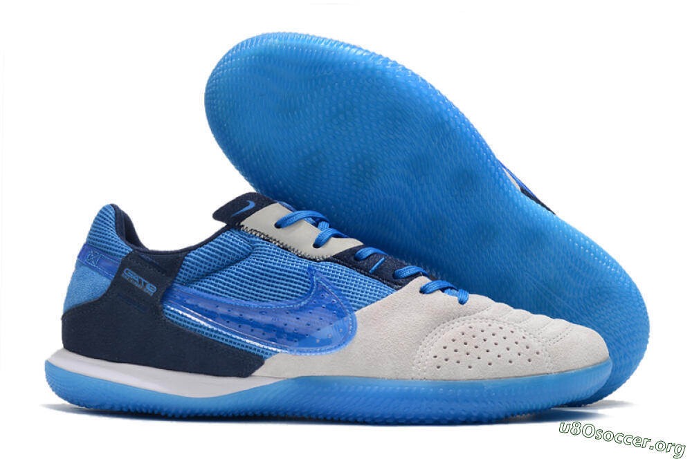 Nike Street Gato IC Football Shoes - Grey/Blue 2
