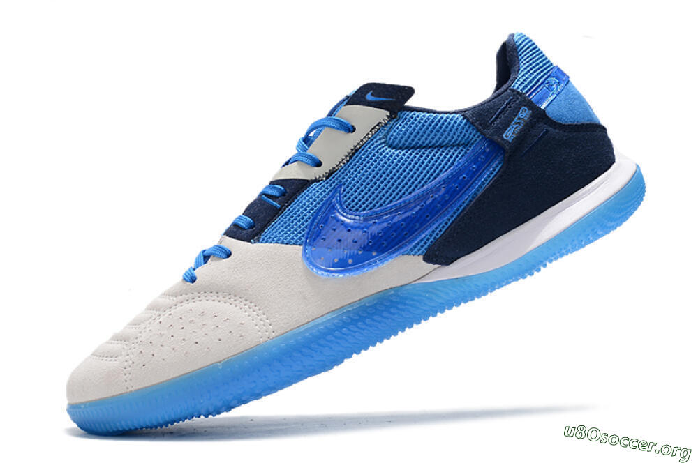Nike Street Gato IC Football Shoes - Grey/Blue 5