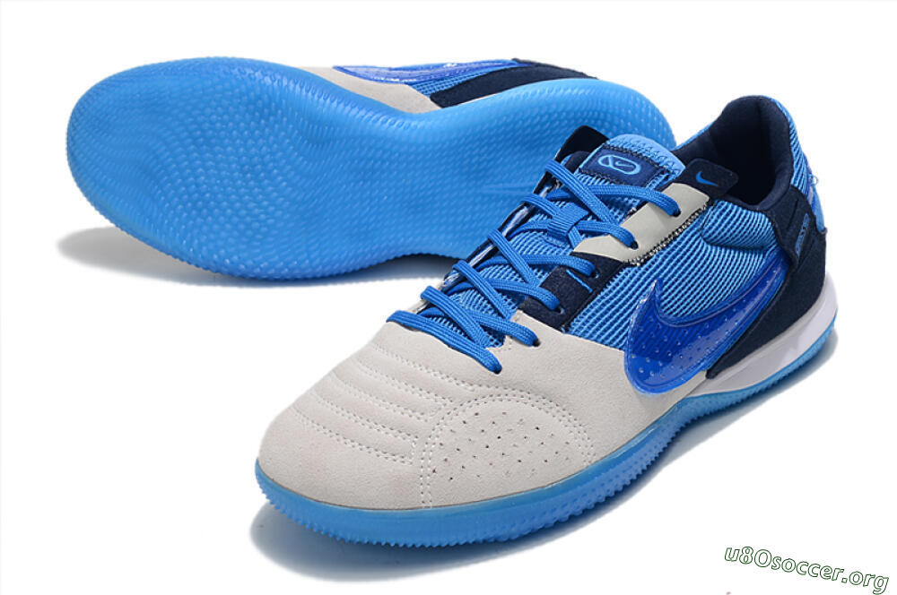 Nike Street Gato IC Football Shoes - Grey/Blue 0