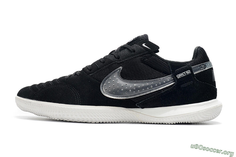 Nike Street Gato IC Football Shoes - Black/White 3